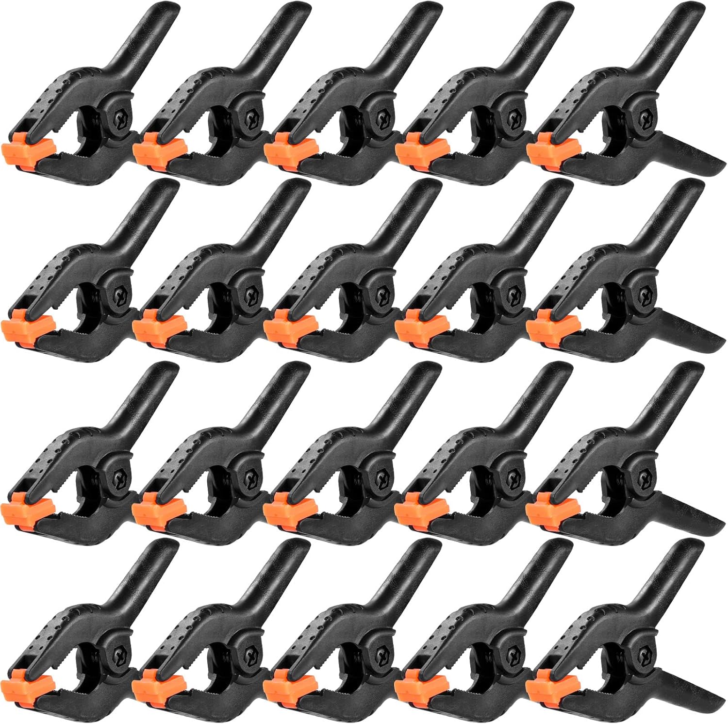 20 Packs Spring Clamps. 3.5 inch Spring Clamps Heavy Duty for Crafts and Professional Plastic Spring Clamps for Woodworking. Small Spring Clips Clamps for Backdrop Stand Photography Clamp Toresano