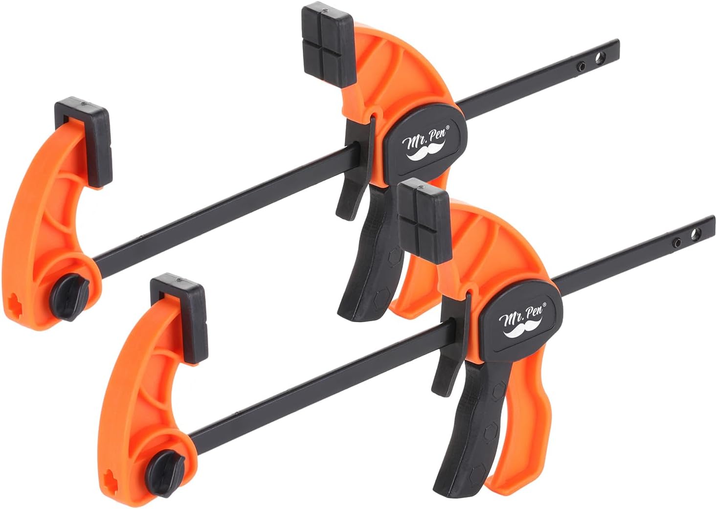 Mr. Pen- Bar Clamps for Woodworking. 6. 2 Pack. Orange. Quick Grip Clamps for Woodworking